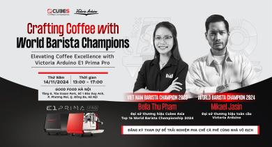 Cùng World Barista Champion nâng tầm cà phê với Victoria Arduino E1 Prima Pro