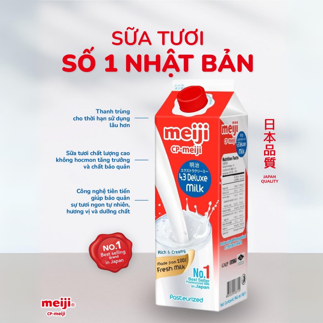 Pha chế cà phê đậm đà với sữa tươi Meiji 