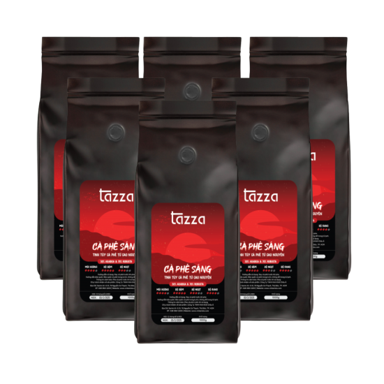 Combo 6kg Cà Phê Hạt Tazza Sáng (70%Ro & 30%Ara)