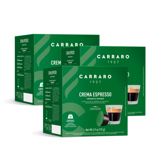 Cà phê viên nén Carraro Dolce Gusto Crema Espresso (16 viên)Combo 3