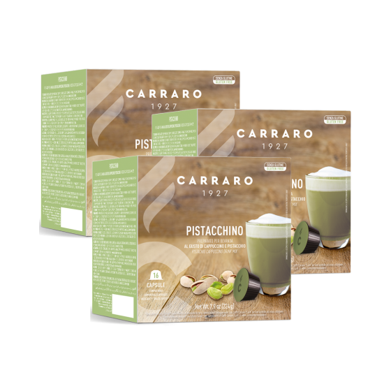 Cà phê viên nén Carraro Dolce Gusto Pistacchino (16 viên)Combo 3