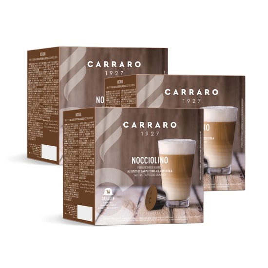 Cà phê viên nén Carraro Dolce Gusto Nocciolino (16 viên)Combo 3