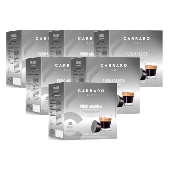 Cà phê viên nén Carraro Dolce Gusto Puro Arabica (16 viên)Combo 6
