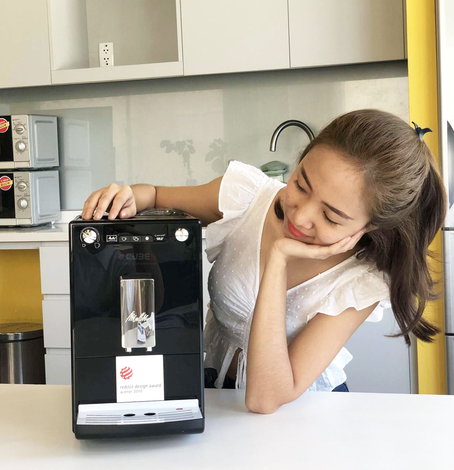 Kích thước thực tế của máy pha cafe tự động Melitta Solo