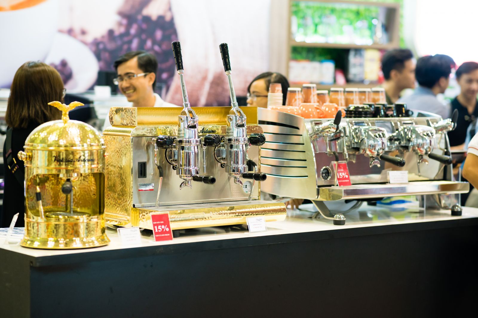 Hình ảnh máy pha coffee tại hội chợ COFFEE EXPO VIỆT NAM 2017