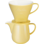 melitta pour over set porcelain yellow