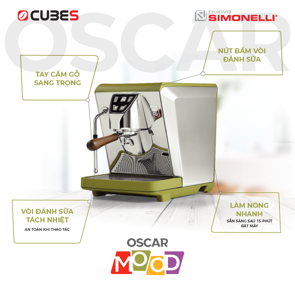 Một số tính năng của máy pha cà phê chuyên nghiệp Oscar Mood