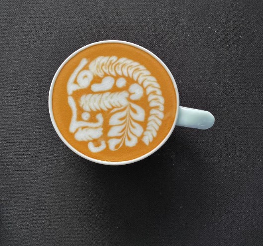 Phần dự thi trận chung kết PCA: Latte Art 2022 được tạo hình bởi máy pha cà phê cao cấp từ hãng Victoria Arduino: Eagle One Prima